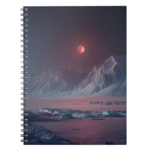 Blood Moon Frozen Mountain Notebook