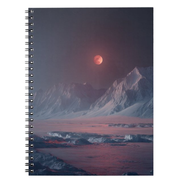 Blood Moon Frozen Mountain Notebook (Front)