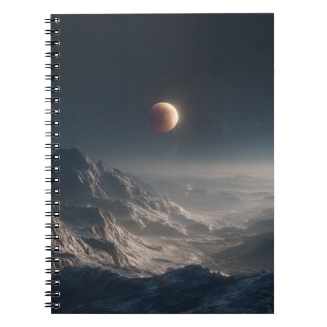 Blood Moon Frozen Peaks Notebook (Front)