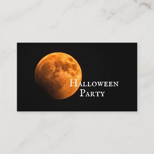 Blood Moon, Halloween Party Ticket Invitation (Front)