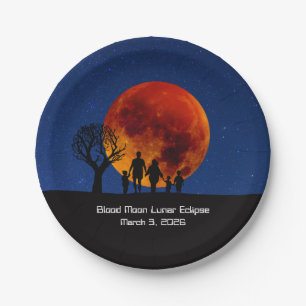 Blood Moon Lunar Eclipse 2026 Paper Plate