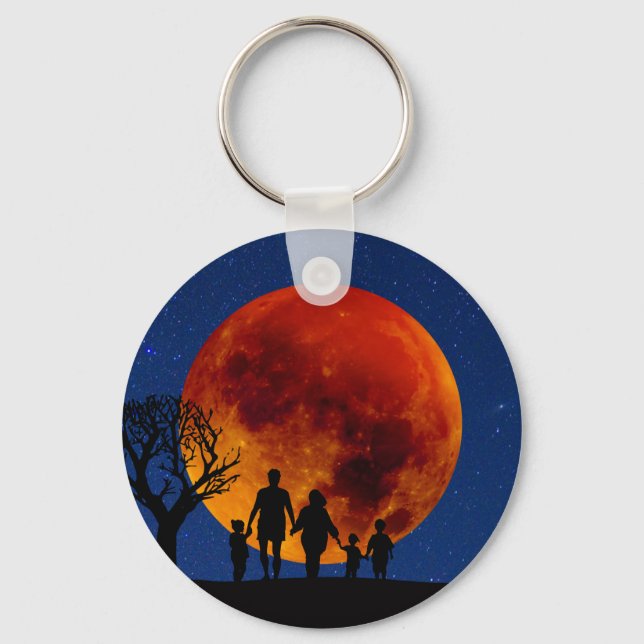 Blood Moon Lunar Eclipse Family Key Ring (Front)