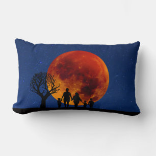 Blood Moon Lunar Eclipse Family Lumbar Cushion