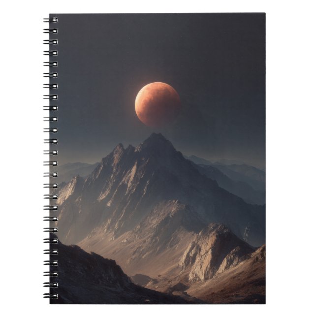 Blood Moon Mountain Peaks Notebook (Front)