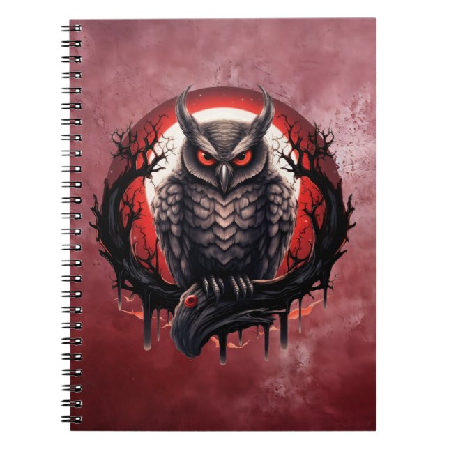 Blood Moon Owl Notebook (Front)
