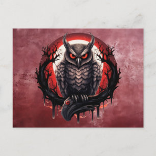 Blood Moon Owl Postcard