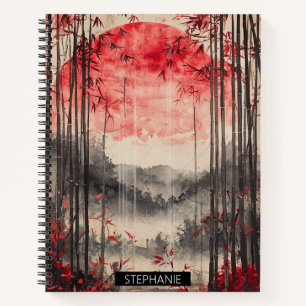 Blood Moon Sakura Ink Wash (1) Notebook