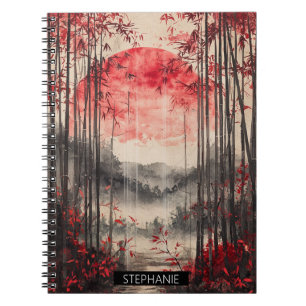 Blood Moon Sakura Ink Wash (1) Notebook