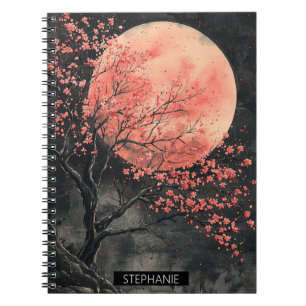 Blood Moon Sakura Ink Wash (2) Notebook