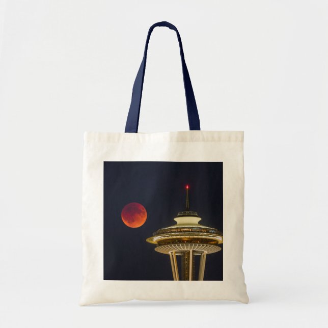 Blood Moon | Seattle Space Needle Tote Bag (Front)