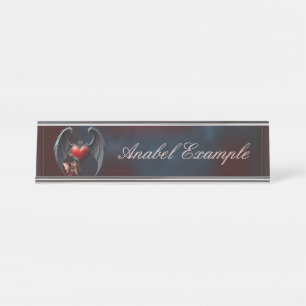 Blood Moon Valentine Fairy Desk Name Plate