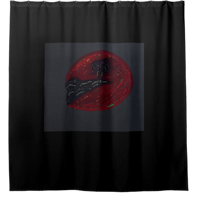 Blood Moonlit Night Shower Curtain (Front)