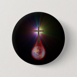 Blood of Jesus 6 Cm Round Badge