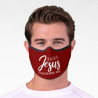 Blood of Jesus (solid colour) Premium Face Mask