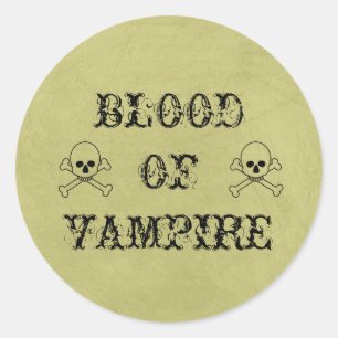 Blood Of Vampire Vintage Halloween Potion Label