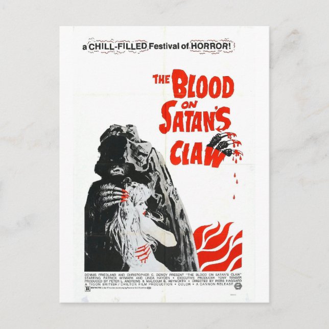 BLOOD ON SATAN'S CLAW POSTCARD (Front)