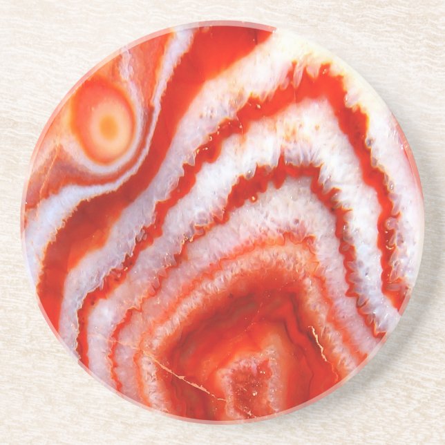 Blood Orange Agate case. Coaster (Front)
