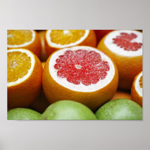 Blood Orange Citrus Fruit Poster