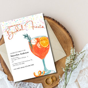 Blood Orange Cocktail Mexican Bridal Fiesta   Invitation