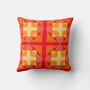 Blood Orange Reversable Throw Pillow