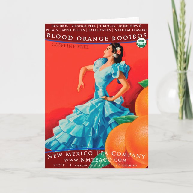 Blood Orange Rooibos Greeting Card (Front)
