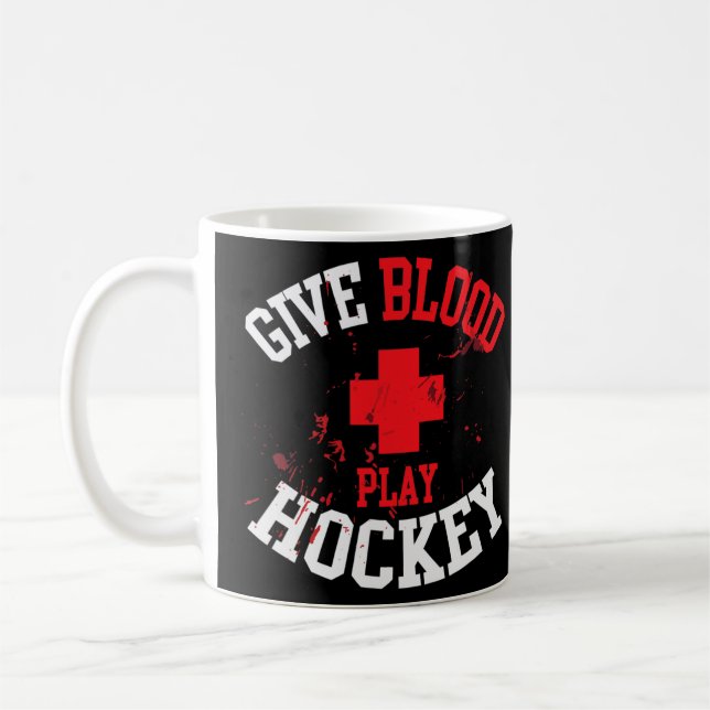 Blood Play Hockey Enforcer Player Goon Gift   Coffee Mug (Left)
