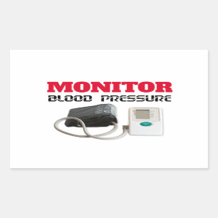 Blood pressure monitoring rectangular sticker