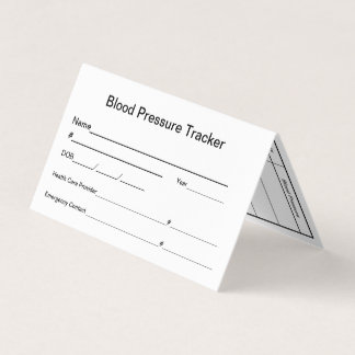 Blood Pressure Wallet Card