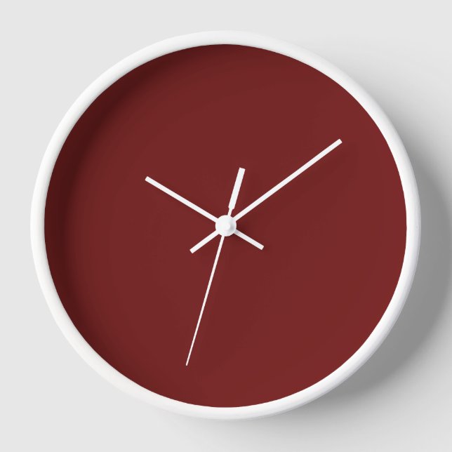 Blood Red 6F100F with Add Text to Edge Option Clock (Front)