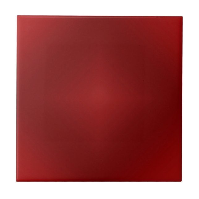 Blood Red Gradient - Customised Dark Red Template Ceramic Tile (Front)