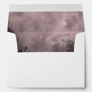 Blood Red Haunted Sky with Ravens Envelopes