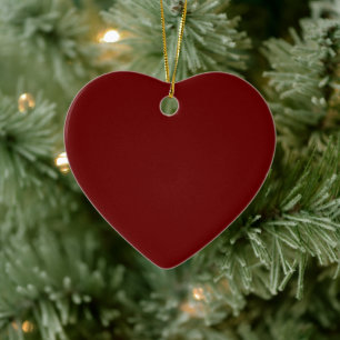 Blood Red Heart Ceramic Ornament