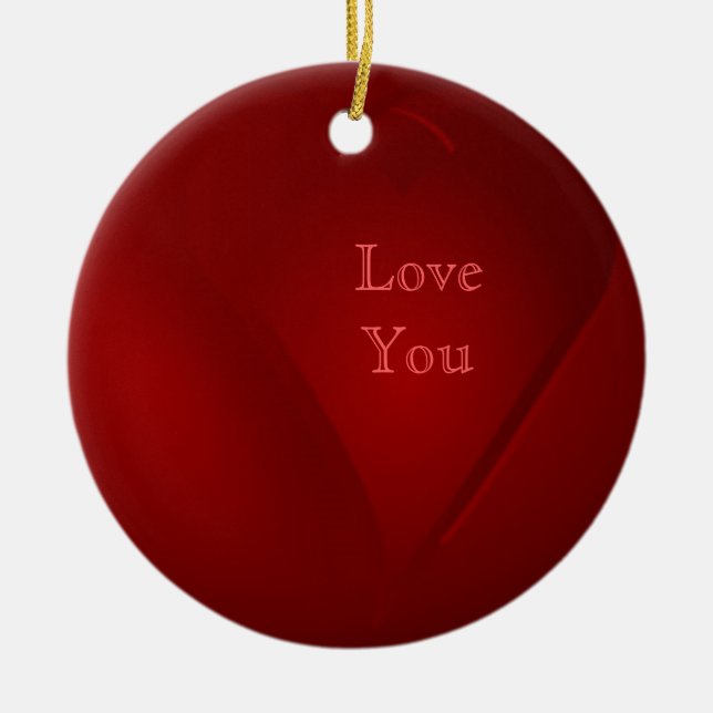 Blood Red Hearts Ornament (Front)
