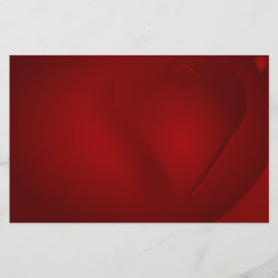 Blood Red Hearts Stationery