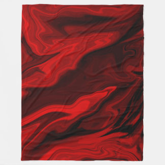 Blood Red Marble Cute Warm Fleece Blanket
