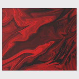 Blood Red Marble Design Gift Wrapping Paper