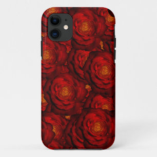 Blood red roses iPhone 11 case