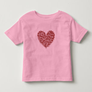 Blood Red Skull Heart Toddler T-Shirt