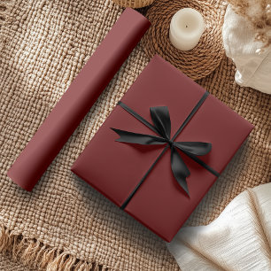 Blood Red Solid Colour Classic Elegant Wrapping Paper