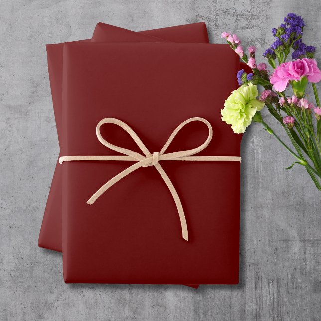 Blood Red Solid Colour | Classic | Elegant  Wrapping Paper Sheet (Creator Uploaded)