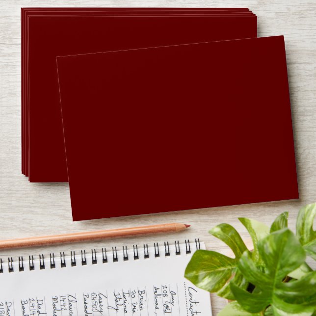 Blood red (solid colour)   envelope (Stacked)