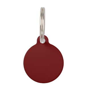 Blood red (solid colour) pet tag