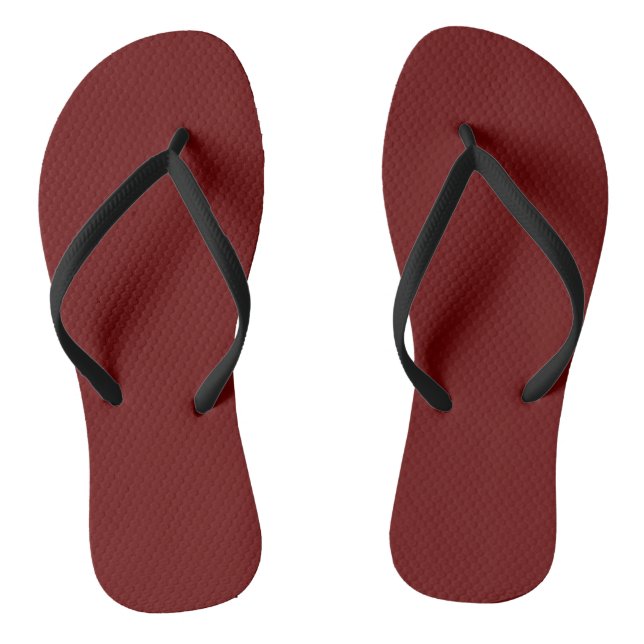 Blood red (solid colour)   thongs (Footbed)