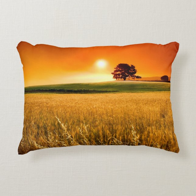 Blood-Red Sunset Decorative Cushion (Front)