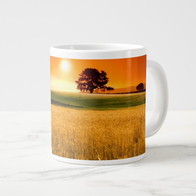 Blood-Red Sunset Large Coffee Mug (Front Right)