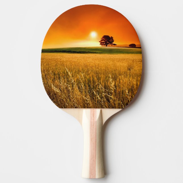 Blood-Red Sunset Ping Pong Paddle (Front)