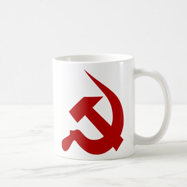 Blood Red Thick Neo-Hammer & Sickle Mug (Right)