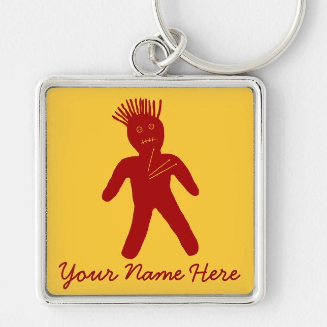 Blood Red Voodoo Doll Key Ring (Front)