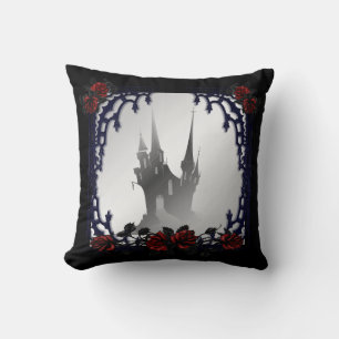 Blood Rose Gothic Mansion Cushion