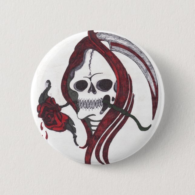 Blood Rose Reaper Button (Front)